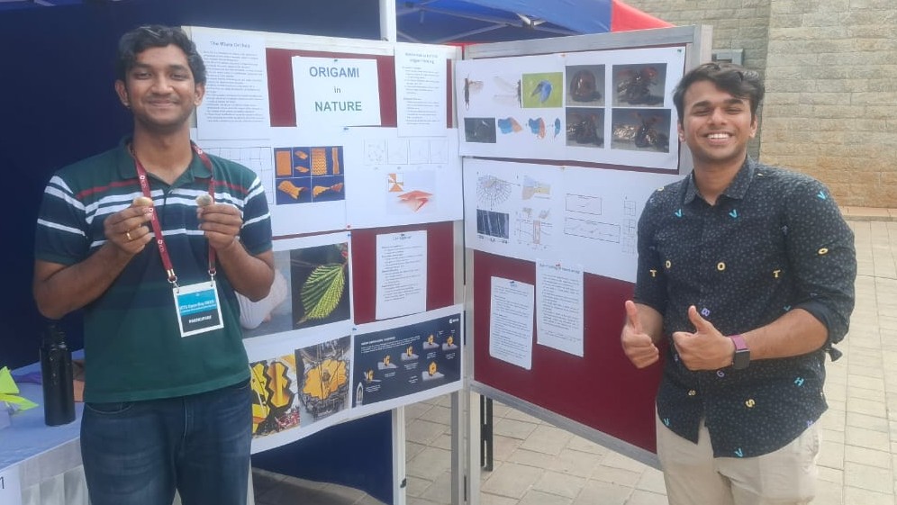 Origami poster at ICTS Open Day